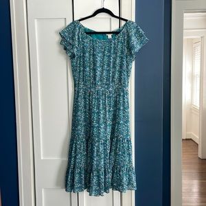J. Crew floral midi dress